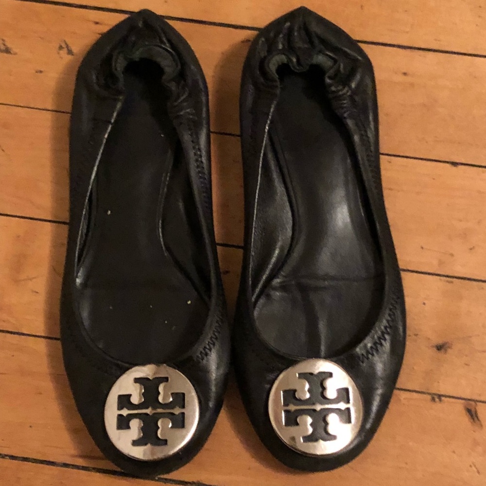 Tory Burch Black Reva Flat